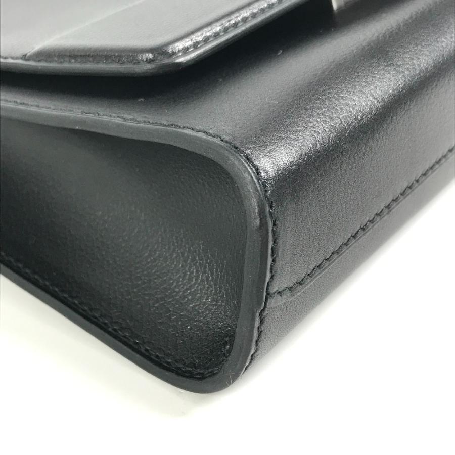 HERMES エルメス ノヴァポリス ポーチ カバン Hロゴ フラップ セカンドバッグ ストラップ付き クラッチバッグ ブラック 【中古】 | HERMES | 06