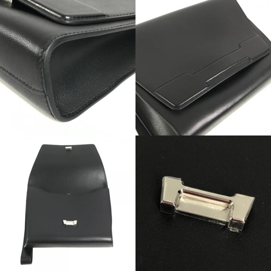 HERMES エルメス ノヴァポリス ポーチ カバン Hロゴ フラップ セカンドバッグ ストラップ付き クラッチバッグ ブラック 【中古】 | HERMES | 07