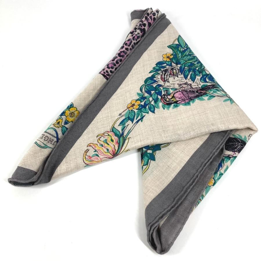 HERMES エルメス トライアングル ジェアン 140 トライアングルジェアン 140 ショール ストール 大判 三角 ジャングルラブ スカーフ【中古】 | HERMES | 04