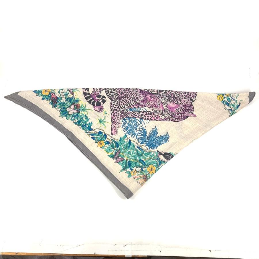 HERMES エルメス トライアングル ジェアン 140 トライアングルジェアン 140 ショール ストール 大判 三角 ジャングルラブ スカーフ【中古】 | HERMES | 05