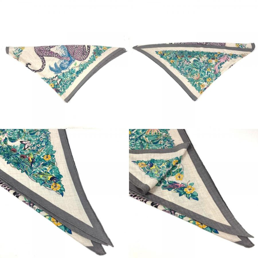 HERMES エルメス トライアングル ジェアン 140 トライアングルジェアン 140 ショール ストール 大判 三角 ジャングルラブ スカーフ【中古】 | HERMES | 07