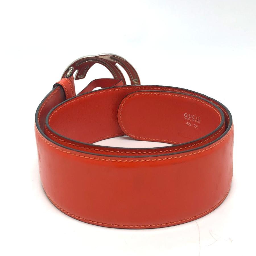GUCCI グッチ 032 194 0979 GG ロゴ ファッション小物 ベルト ウエストベルト ベルト オレンジ レディース【中古】 | GUCCI | 01