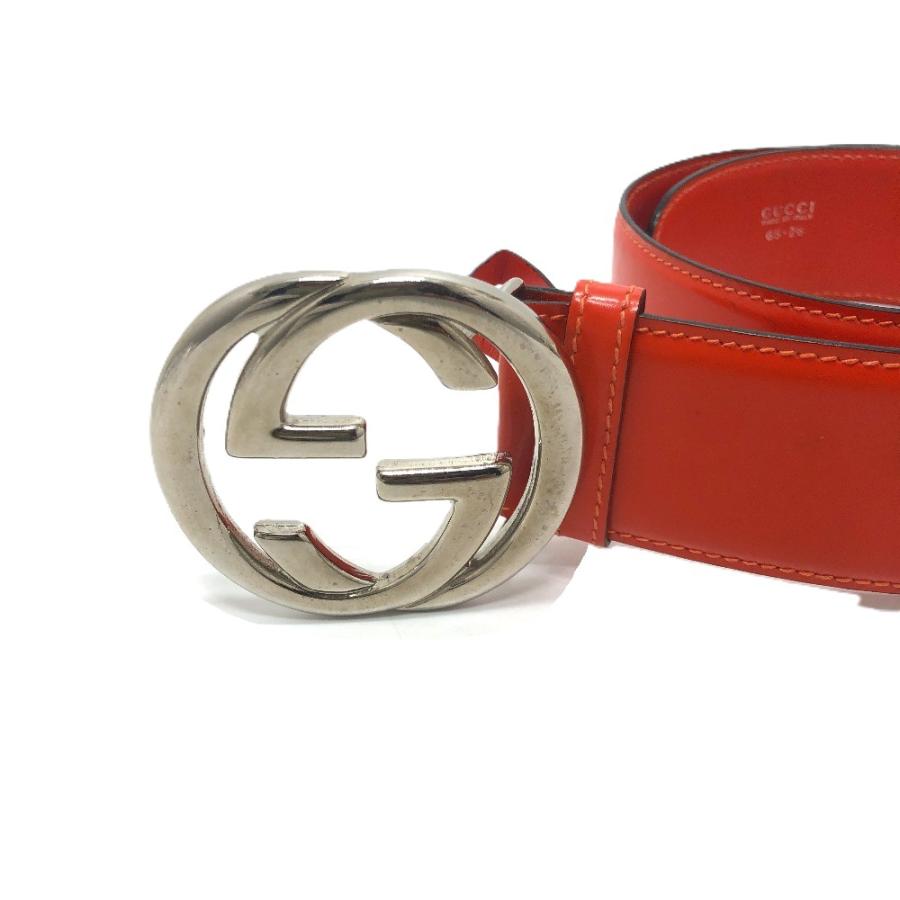 GUCCI グッチ 032 194 0979 GG ロゴ ファッション小物 ベルト ウエストベルト ベルト オレンジ レディース【中古】 | GUCCI | 04