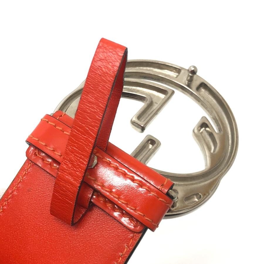 GUCCI グッチ 032 194 0979 GG ロゴ ファッション小物 ベルト ウエストベルト ベルト オレンジ レディース【中古】 | GUCCI | 06