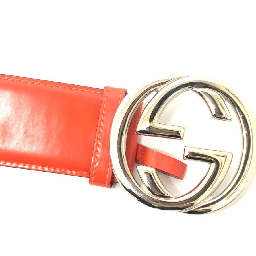 GUCCI グッチ 032 194 0979 GG ロゴ ファッション小物 ベルト ウエストベルト ベルト オレンジ レディース【中古】 | GUCCI | 08