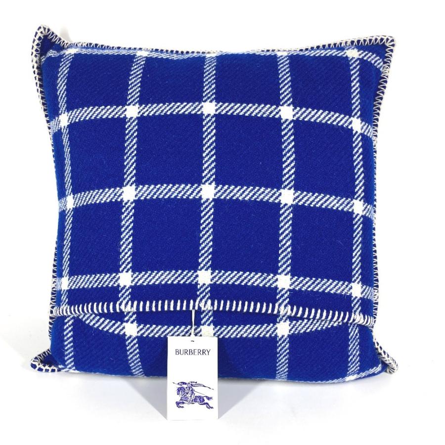 未使用 BURBERRY バーバリー 8073743 チェック 新タグ ピロー 枕 インテリア クッション ブルー ユニセックス【中古】 | BURBERRY | 02