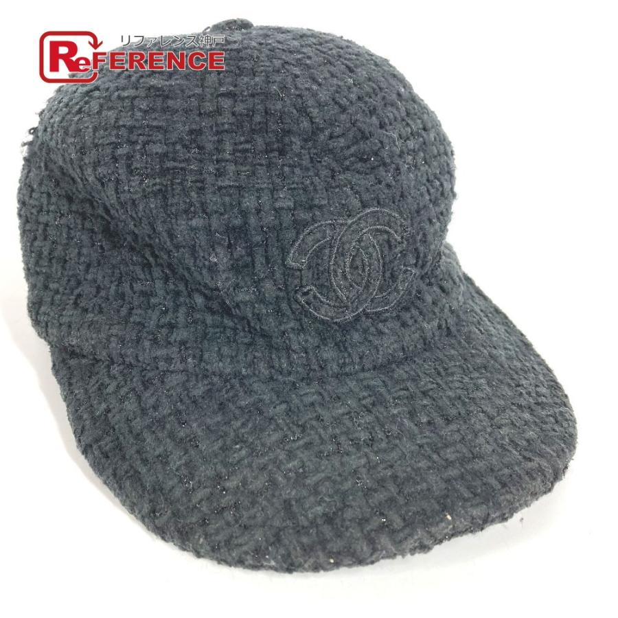 CHANEL シャネル CC ロゴ ココマーク 帽子 キャップ帽 ベースボール  22B キャップ ブラック ユニセックス【中古】 | CHANEL