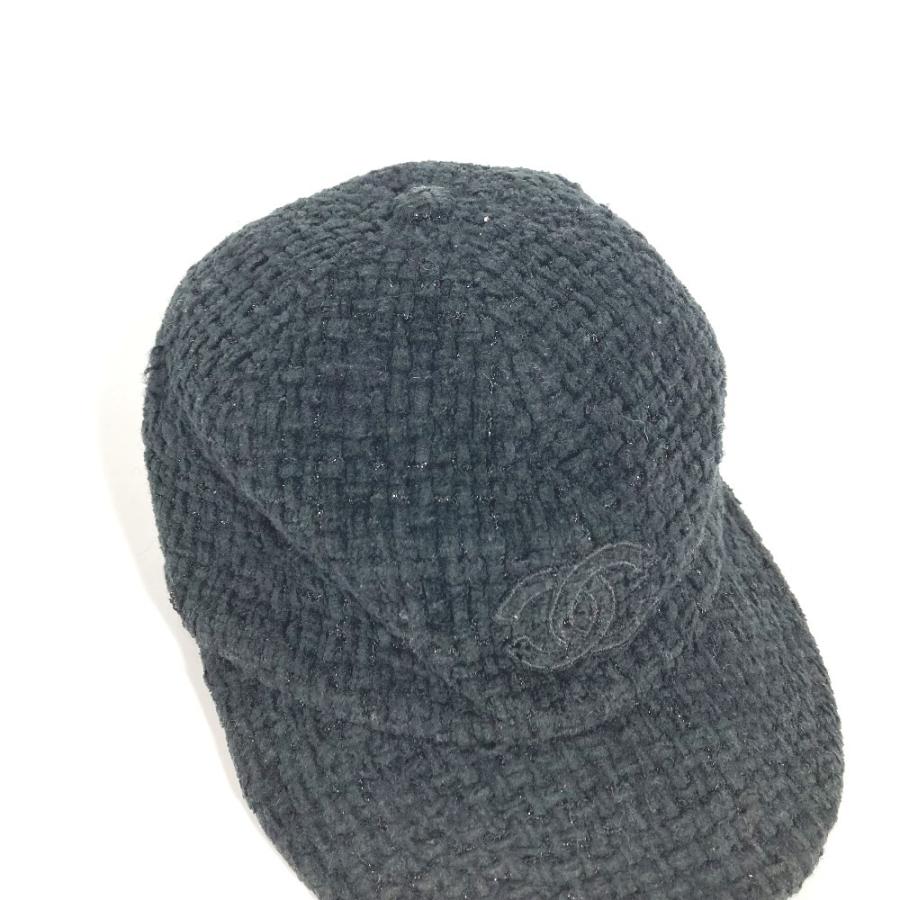 CHANEL シャネル CC ロゴ ココマーク 帽子 キャップ帽 ベースボール  22B キャップ ブラック ユニセックス【中古】 | CHANEL | 01