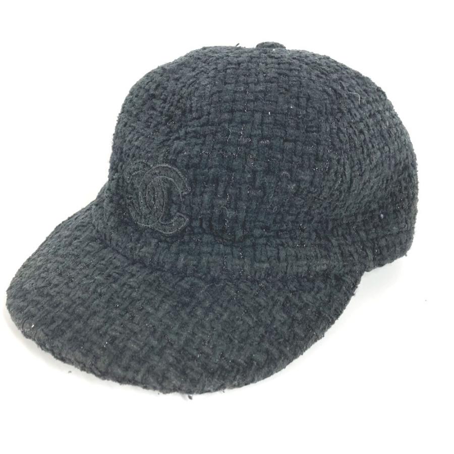 CHANEL シャネル CC ロゴ ココマーク 帽子 キャップ帽 ベースボール  22B キャップ ブラック ユニセックス【中古】 | CHANEL | 02