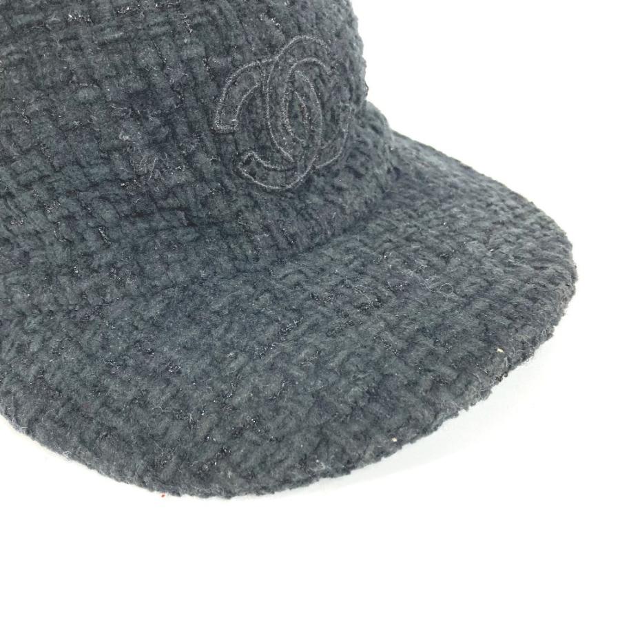 CHANEL シャネル CC ロゴ ココマーク 帽子 キャップ帽 ベースボール  22B キャップ ブラック ユニセックス【中古】 | CHANEL | 07