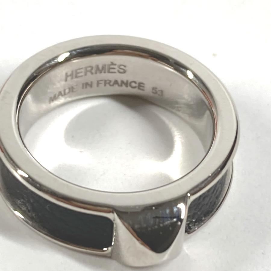 美品 HERMES エルメス アテネ アクセサリー  リング・指輪 ブラック レディース【中古】 | HERMES | 02
