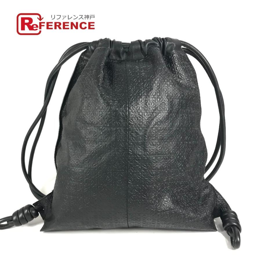 LOEWE ロエベ アナグラム ヤゴ 総柄 バックパック カバン リュックサック ブラック ユニセックス【中古】 | LOEWE