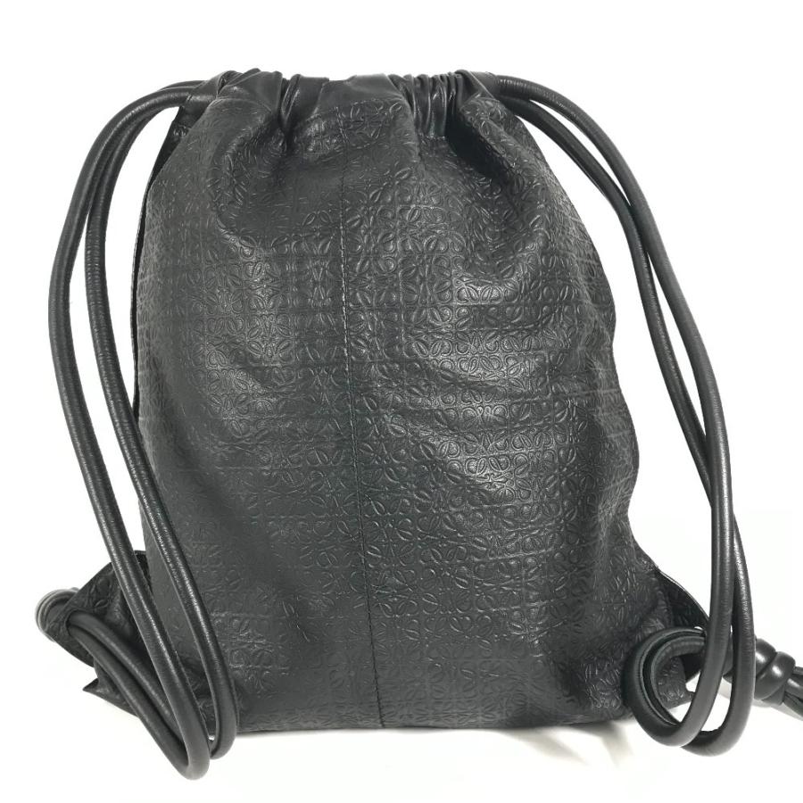 LOEWE ロエベ アナグラム ヤゴ 総柄 バックパック カバン リュックサック ブラック ユニセックス【中古】 | LOEWE | 02