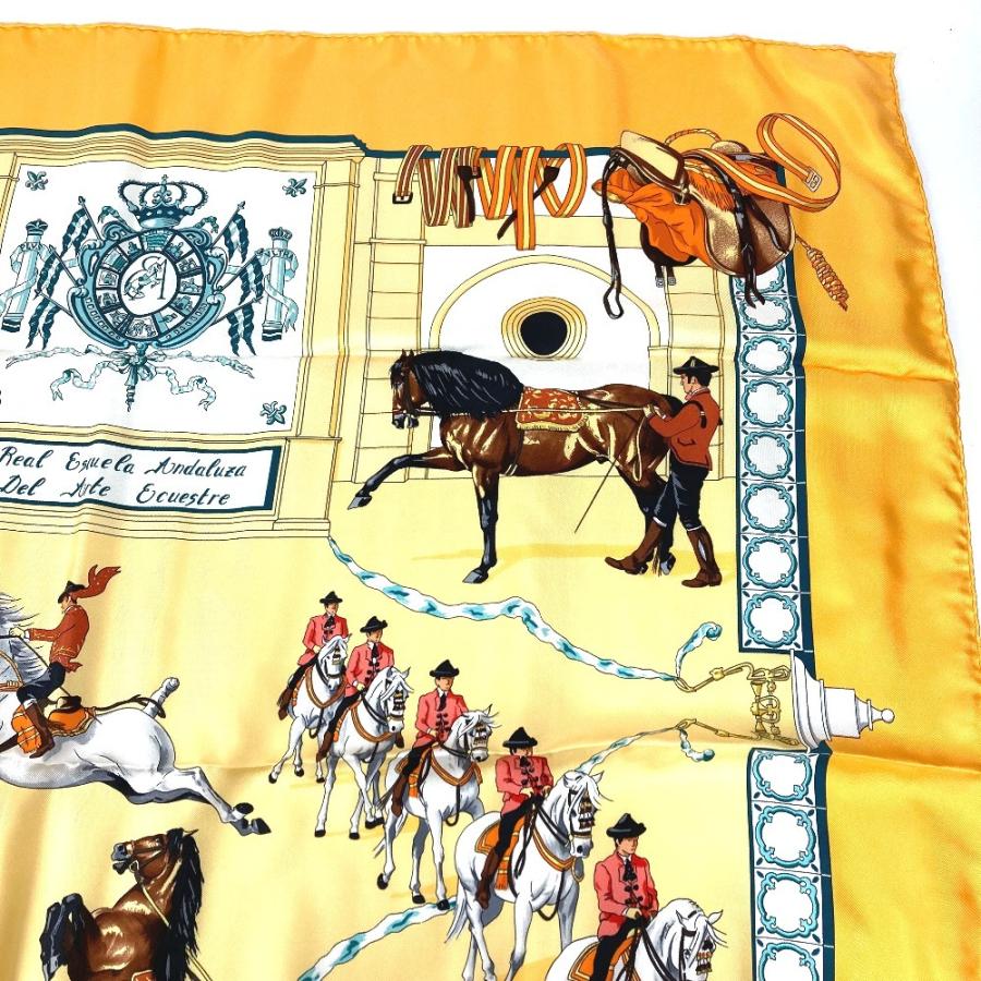 HERMES エルメス カレ90 アンダルシア馬術学校 スカーフ 【新品未使用】 HERMES（エルメス） 美品 カレ90 カレ 90 王立アンダルシア馬術学校