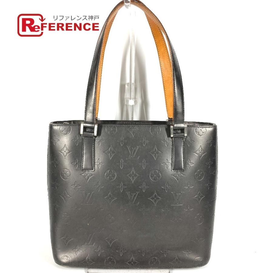 LOUIS VUITTON ルイヴィトン M55112 ストックトン トートバッグ 肩掛け カバン モノグラムマット ショルダーバッグ ブラック 【中古】 | LOUIS VUITTON