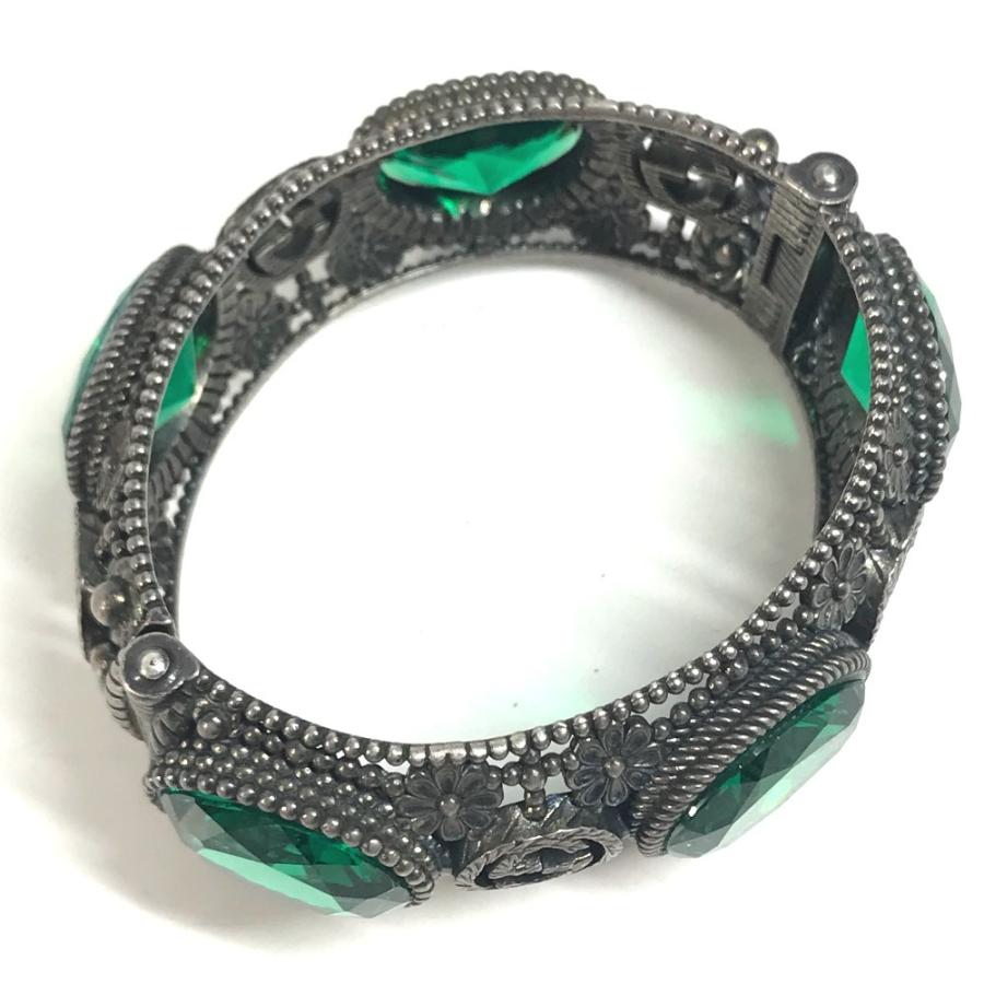 GUCCI グッチ インターロッキングG ストーン ビジュー ブレスレット  アクセサリー ジュエリー フラワー バングル  バングル 【中古】 | GUCCI | 06
