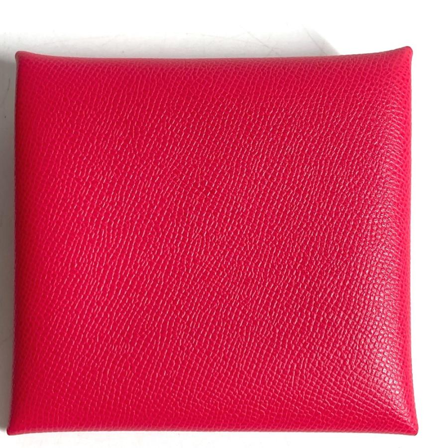未使用 HERMES エルメス バスティア 財布 小銭入れ スクエア シルバー金具 コインケース ローズメキシコ ピンク ユニセックス【中古】 | HERMES | 01