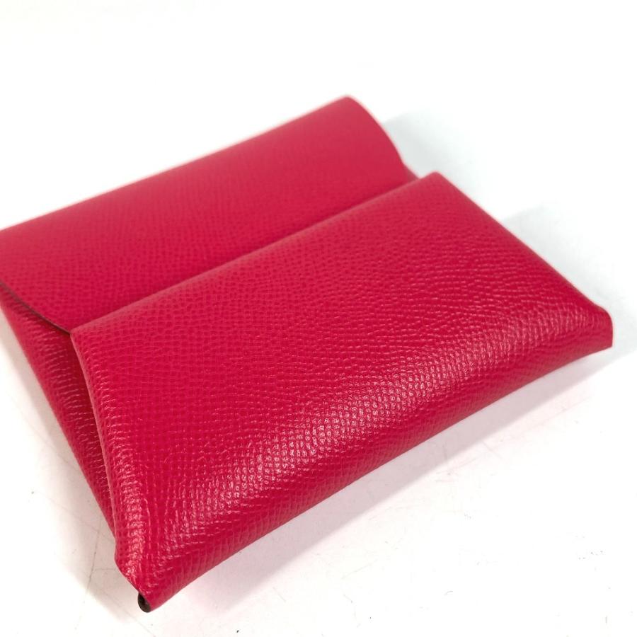 未使用 HERMES エルメス バスティア 財布 小銭入れ スクエア シルバー金具 コインケース ローズメキシコ ピンク ユニセックス【中古】 | HERMES | 04