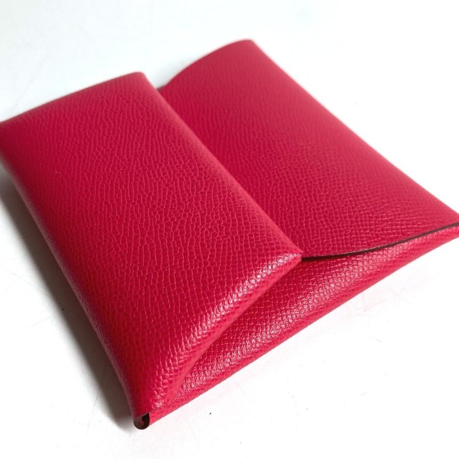未使用 HERMES エルメス バスティア 財布 小銭入れ スクエア シルバー金具 コインケース ローズメキシコ ピンク ユニセックス【中古】 | HERMES | 05