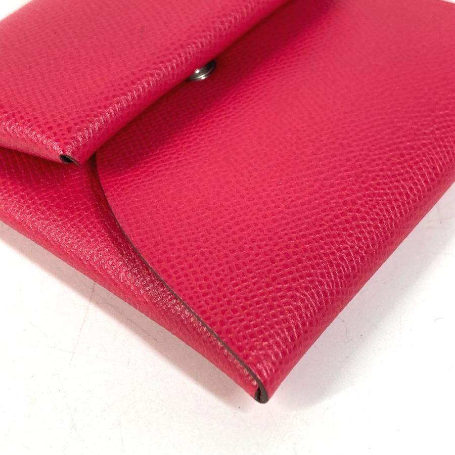未使用 HERMES エルメス バスティア 財布 小銭入れ スクエア シルバー金具 コインケース ローズメキシコ ピンク ユニセックス【中古】 | HERMES | 06