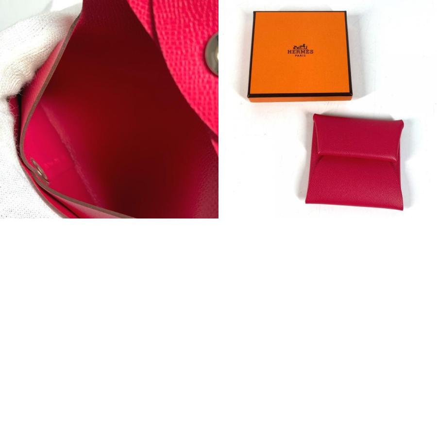 未使用 HERMES エルメス バスティア 財布 小銭入れ スクエア シルバー金具 コインケース ローズメキシコ ピンク ユニセックス【中古】 | HERMES | 09