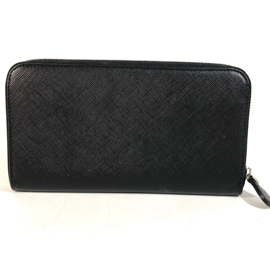 Salvatore Ferragamo サルヴァトーレフェラガモ ガンチーニ ロゴ ロングウォレット ラウンドファスナー  長財布 ブラック【中古】 |  | 01