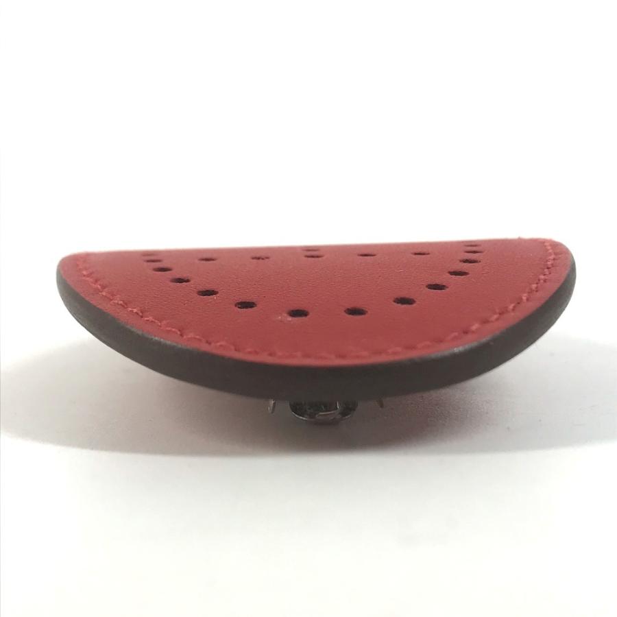 美品 HERMES エルメス エブリン バレッタ PM   アクセサリー ヘアアクセサリー バレッタ ルージュラデユー  レッド【中古】 | HERMES | 02