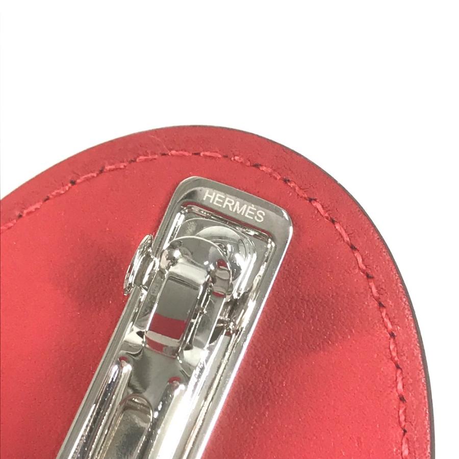 美品 HERMES エルメス エブリン バレッタ PM   アクセサリー ヘアアクセサリー バレッタ ルージュラデユー  レッド【中古】 | HERMES | 06