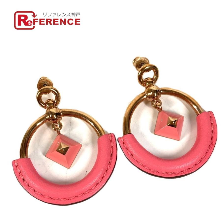 HERMES エルメス ループ メドール ピアス PM  アクセサリー ジュエリー ピアス ピンク ユニセックス【中古】 | HERMES