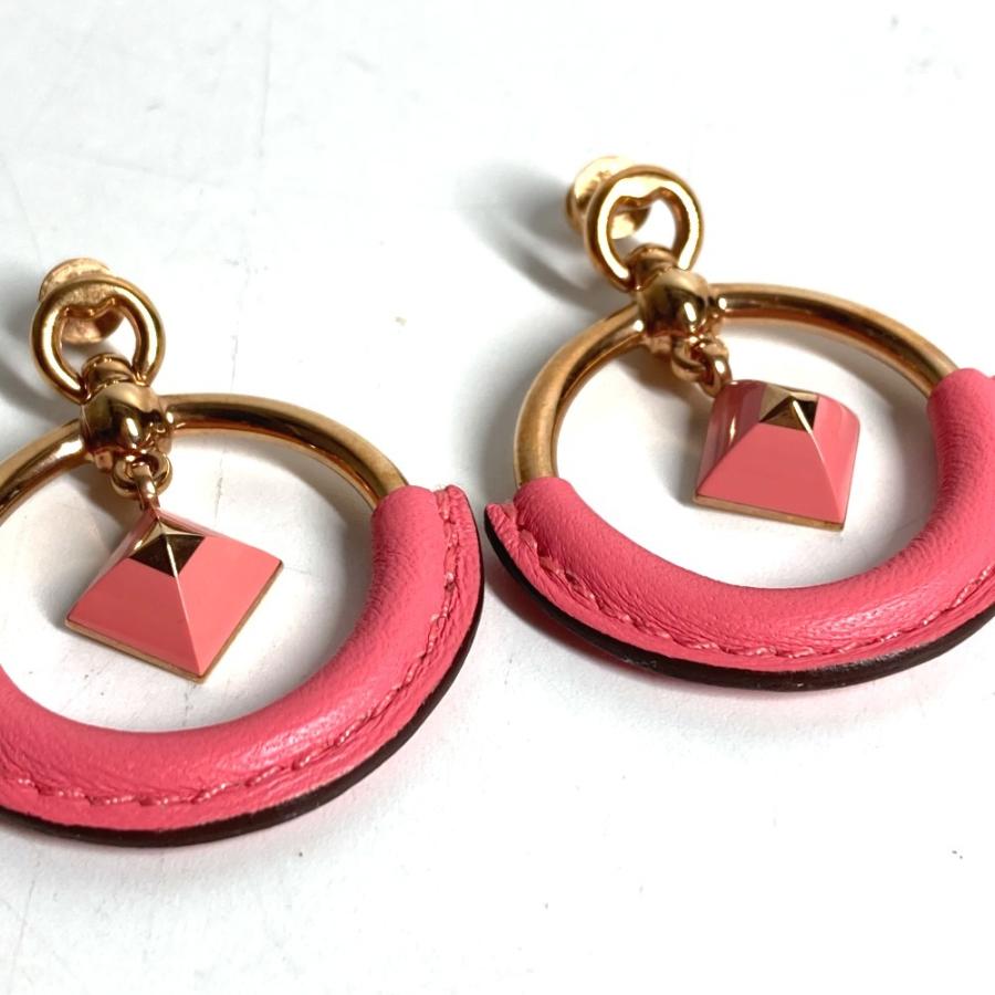HERMES エルメス ループ メドール ピアス PM  アクセサリー ジュエリー ピアス ピンク ユニセックス【中古】 | HERMES | 01