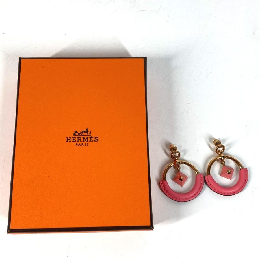 HERMES エルメス ループ メドール ピアス PM  アクセサリー ジュエリー ピアス ピンク ユニセックス【中古】 | HERMES | 07
