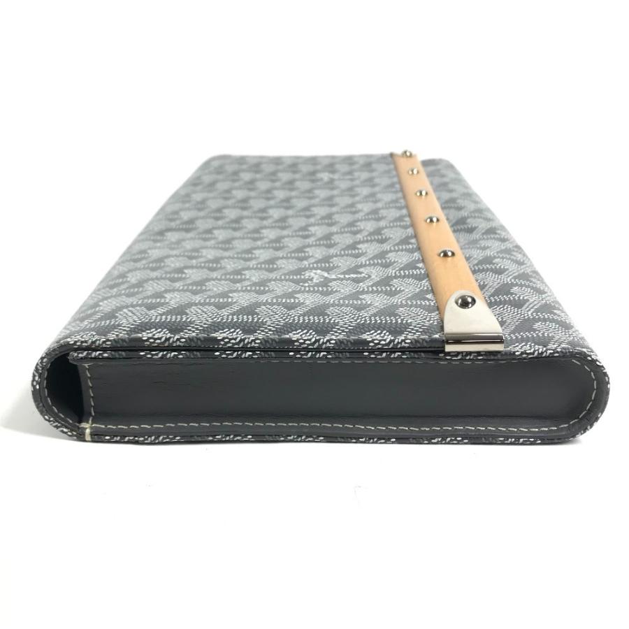 新品同様 GOYARD ゴヤール モンテカルロ カバン フラップ ポーチ クラッチバッグ グレー系 ユニセックス【中古】 | GOYARD | 02