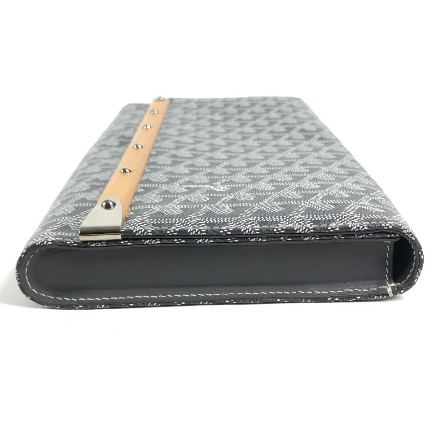 新品同様 GOYARD ゴヤール モンテカルロ カバン フラップ ポーチ クラッチバッグ グレー系 ユニセックス【中古】 | GOYARD | 03