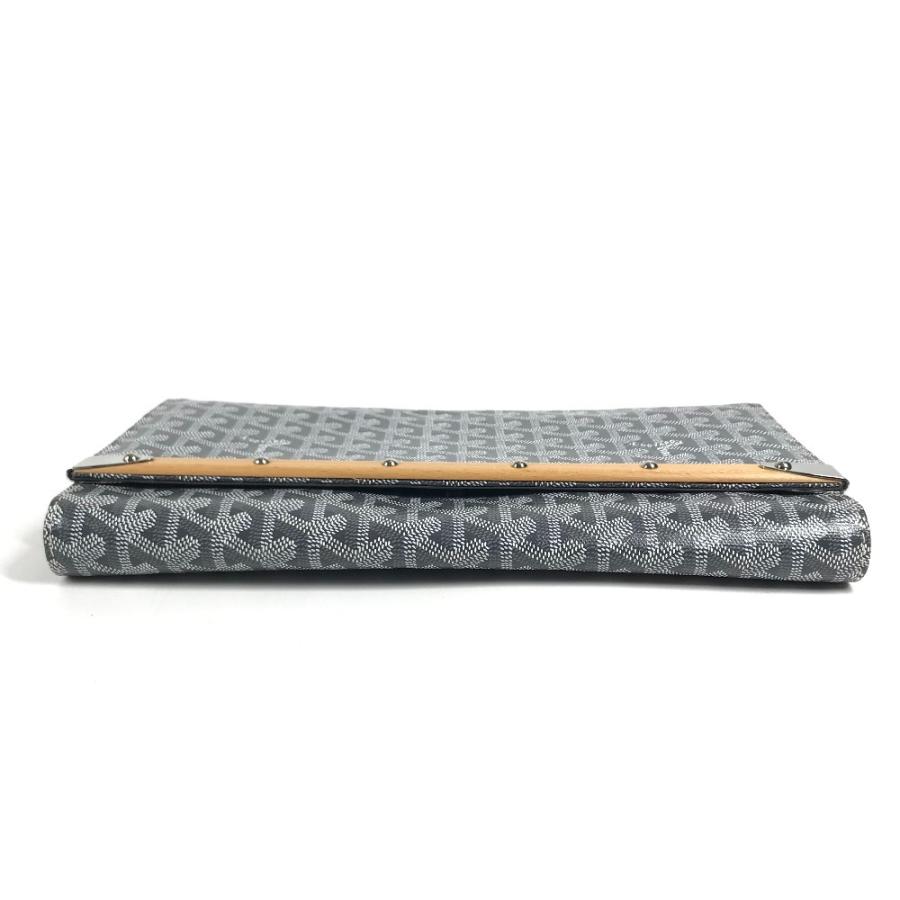 新品同様 GOYARD ゴヤール モンテカルロ カバン フラップ ポーチ クラッチバッグ グレー系 ユニセックス【中古】 | GOYARD | 04