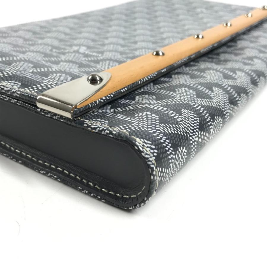 新品同様 GOYARD ゴヤール モンテカルロ カバン フラップ ポーチ クラッチバッグ グレー系 ユニセックス【中古】 | GOYARD | 06
