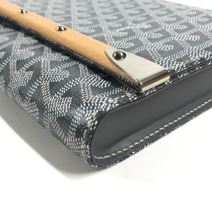 新品同様 GOYARD ゴヤール モンテカルロ カバン フラップ ポーチ クラッチバッグ グレー系 ユニセックス【中古】 | GOYARD | 07