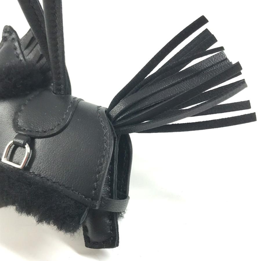 未使用 HERMES エルメス ロデオ ロベオ ブラッシュ PM バッグチャーム キーホルダー 馬 シュバル チャーム ブラック ユニセックス【中古】 | HERMES | 06