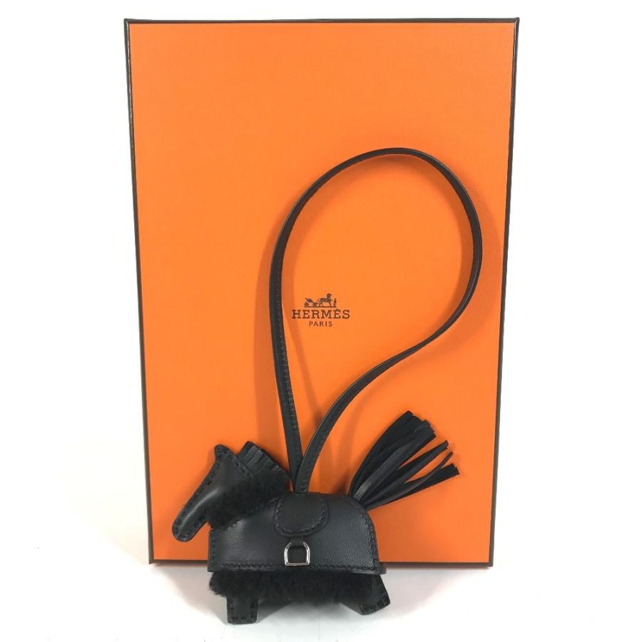 未使用 HERMES エルメス ロデオ ロベオ ブラッシュ PM バッグチャーム キーホルダー 馬 シュバル チャーム ブラック ユニセックス【中古】 | HERMES | 08