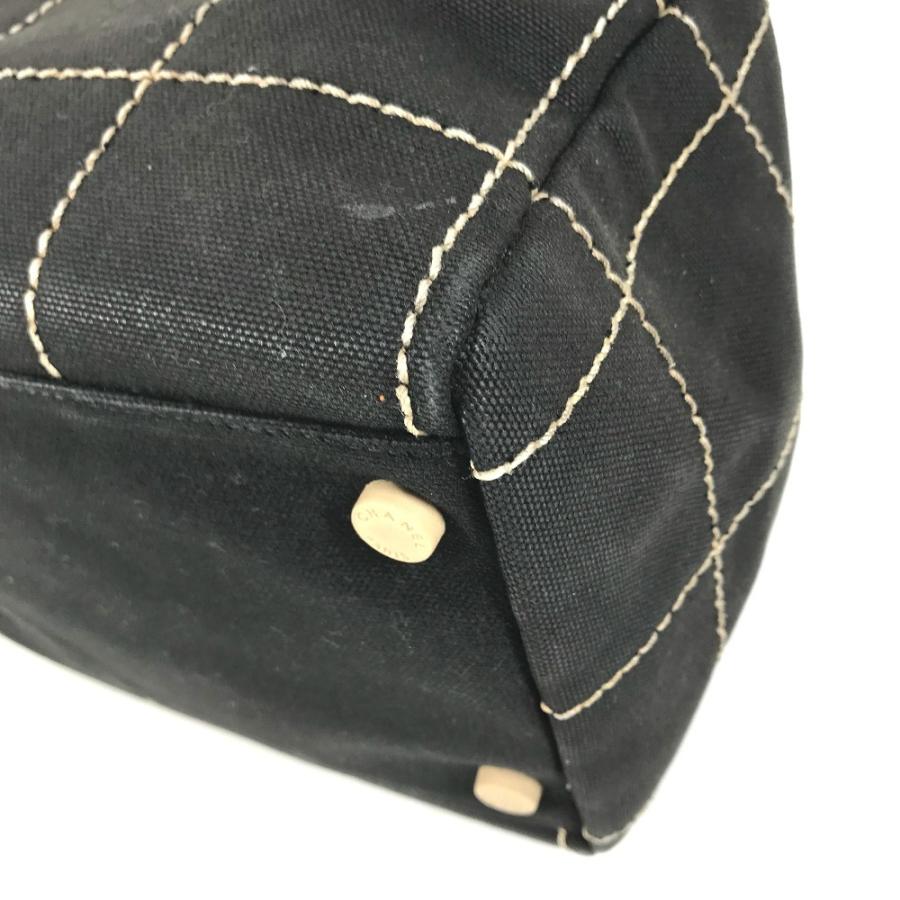 CHANEL シャネル CC ココマーク チョコバー カバン ミニボストンバッグ バイカラー ヴィンテージ ハンドバッグ ブラック 【中古】 | CHANEL | 05