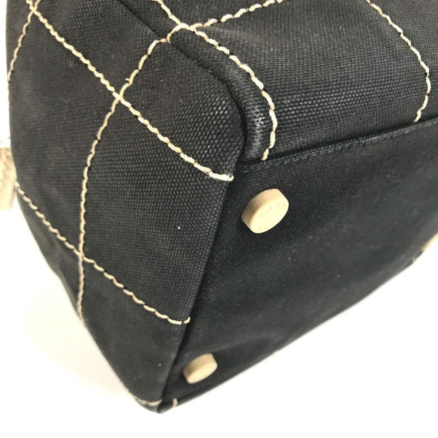 CHANEL シャネル CC ココマーク チョコバー カバン ミニボストンバッグ バイカラー ヴィンテージ ハンドバッグ ブラック 【中古】 | CHANEL | 06