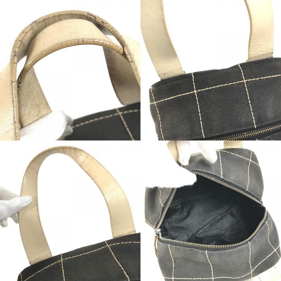 CHANEL シャネル CC ココマーク チョコバー カバン ミニボストンバッグ バイカラー ヴィンテージ ハンドバッグ ブラック 【中古】 | CHANEL | 08