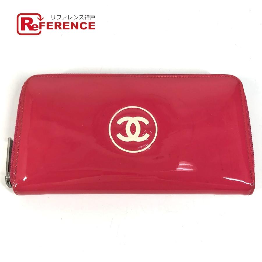 CHANEL シャネル A69091 CC ココマーク ロゴ ロングウォレット ラウンドファスナー メイクアップ 長財布 ピンク レディース【中古】 | CHANEL