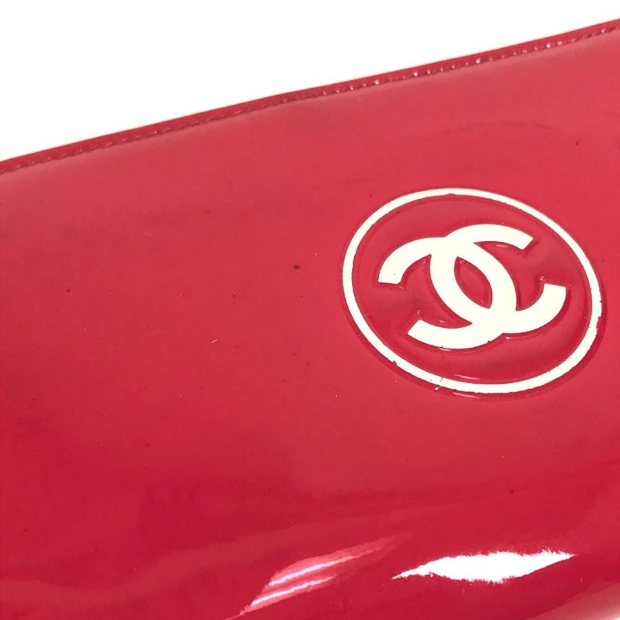 CHANEL シャネル A69091 CC ココマーク ロゴ ロングウォレット ラウンドファスナー メイクアップ 長財布 ピンク レディース【中古】 | CHANEL | 03