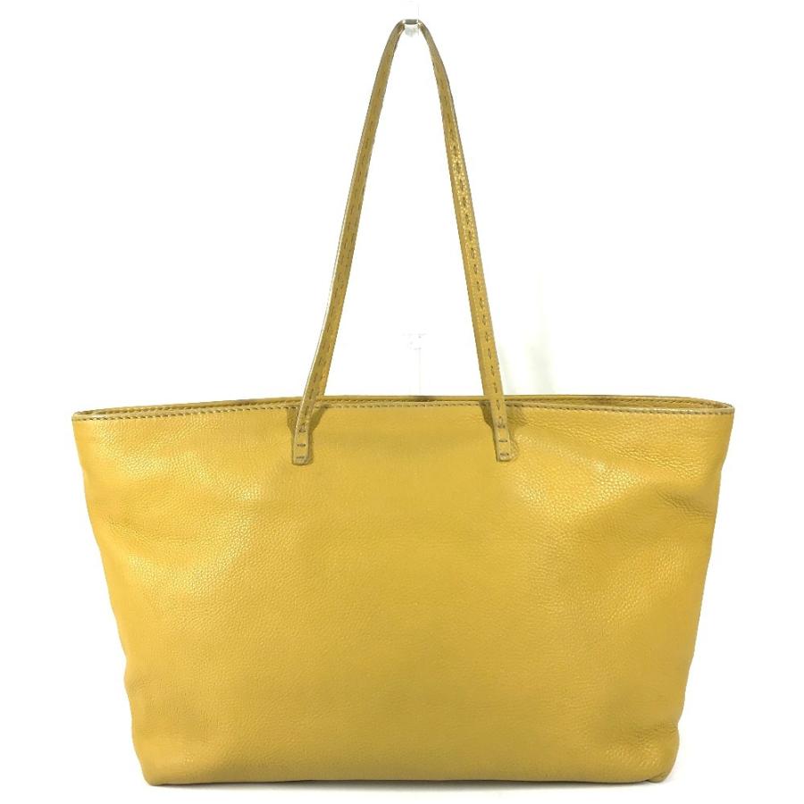 FENDI フェンディ 8BH185 セレリア ロゴ 馬 ホース柄 鞄 トートバッグ 肩掛け ショルダーバッグ イエロー ユニセックス【中古】 | FENDI | 01