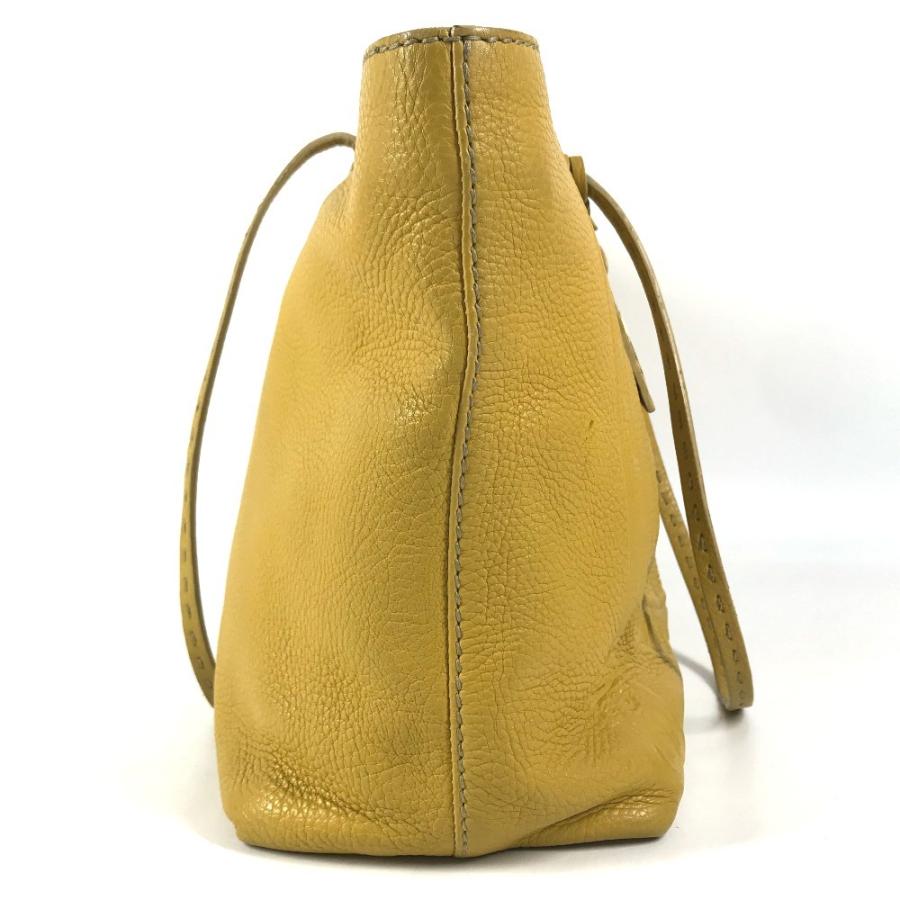 FENDI フェンディ 8BH185 セレリア ロゴ 馬 ホース柄 鞄 トートバッグ 肩掛け ショルダーバッグ イエロー ユニセックス【中古】 | FENDI | 03