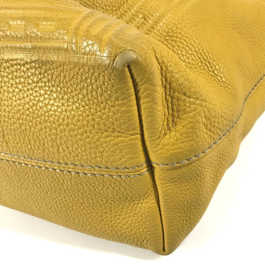 FENDI フェンディ 8BH185 セレリア ロゴ 馬 ホース柄 鞄 トートバッグ 肩掛け ショルダーバッグ イエロー ユニセックス【中古】 | FENDI | 05