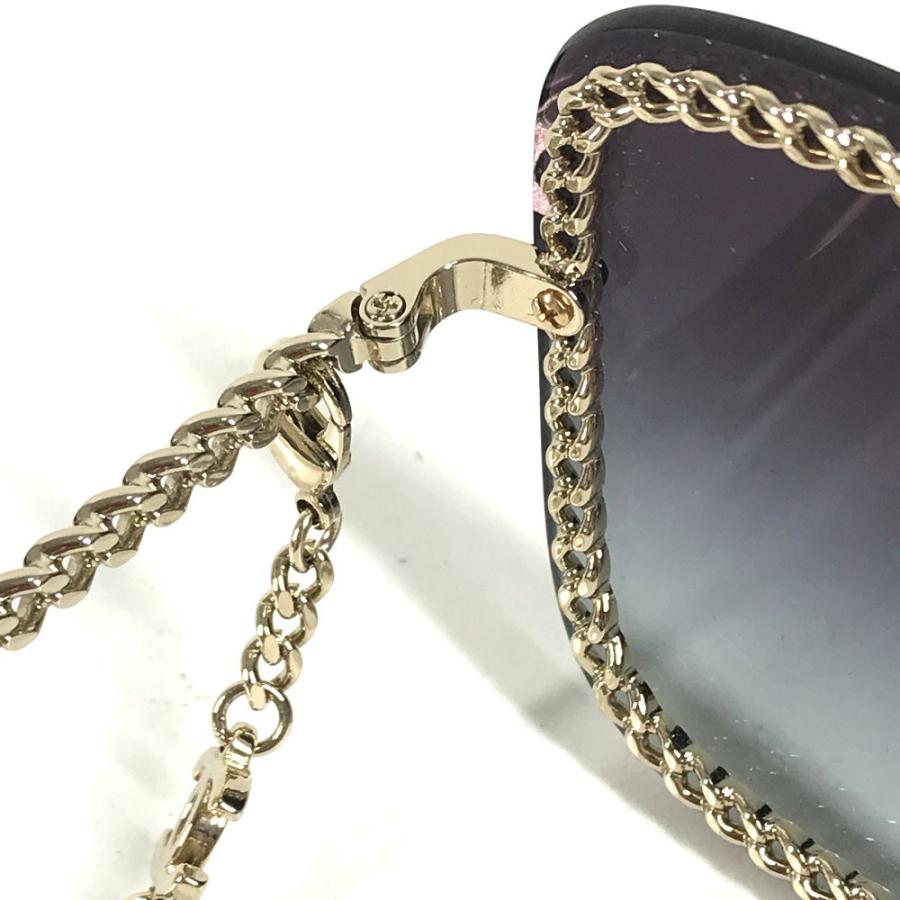 CHANEL シャネル 4244 CC ココマーク ロゴ チェーンストラップ付き 眼鏡 メガネ アイウェア サングラス ブラック ユニセックス【中古】 | CHANEL | 03