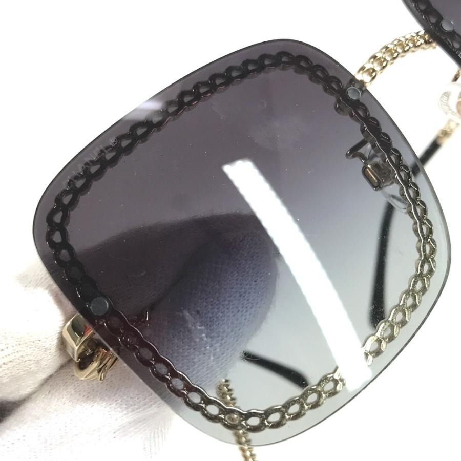 CHANEL シャネル 4244 CC ココマーク ロゴ チェーンストラップ付き 眼鏡 メガネ アイウェア サングラス ブラック ユニセックス【中古】 | CHANEL | 05