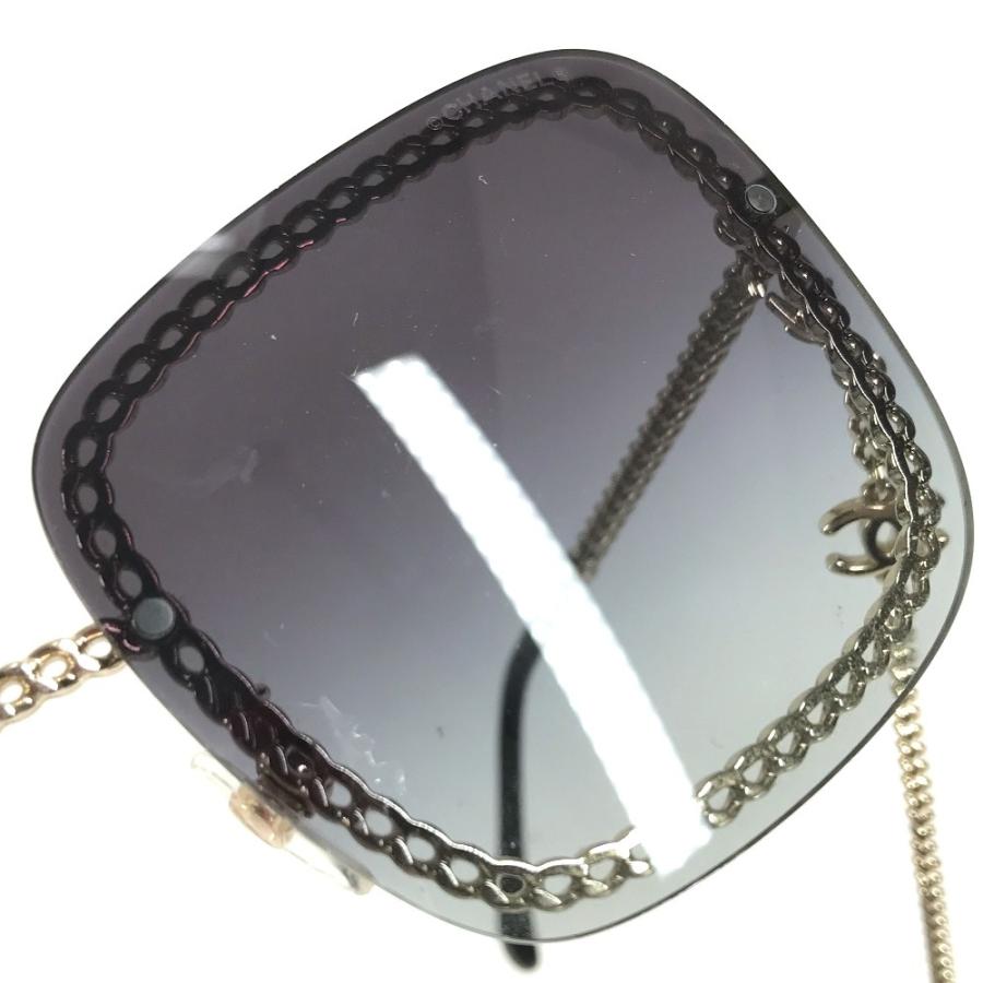 CHANEL シャネル 4244 CC ココマーク ロゴ チェーンストラップ付き 眼鏡 メガネ アイウェア サングラス ブラック ユニセックス【中古】 | CHANEL | 06