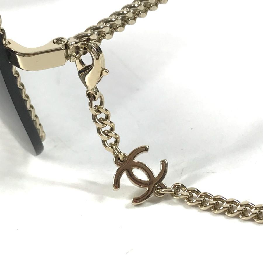 CHANEL シャネル 4244 CC ココマーク ロゴ チェーンストラップ付き 眼鏡 メガネ アイウェア サングラス ブラック ユニセックス【中古】 | CHANEL | 07
